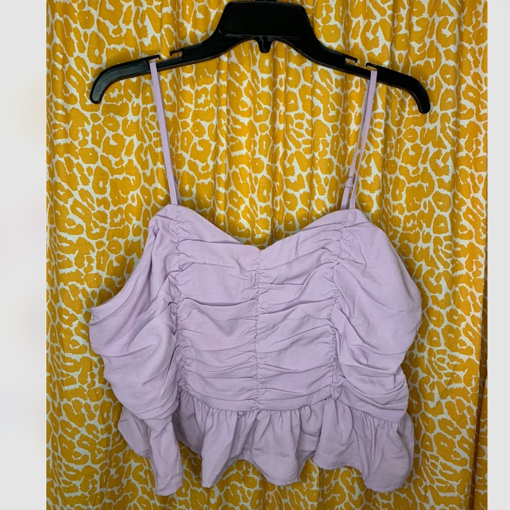Purple Peplum Plus Size Top